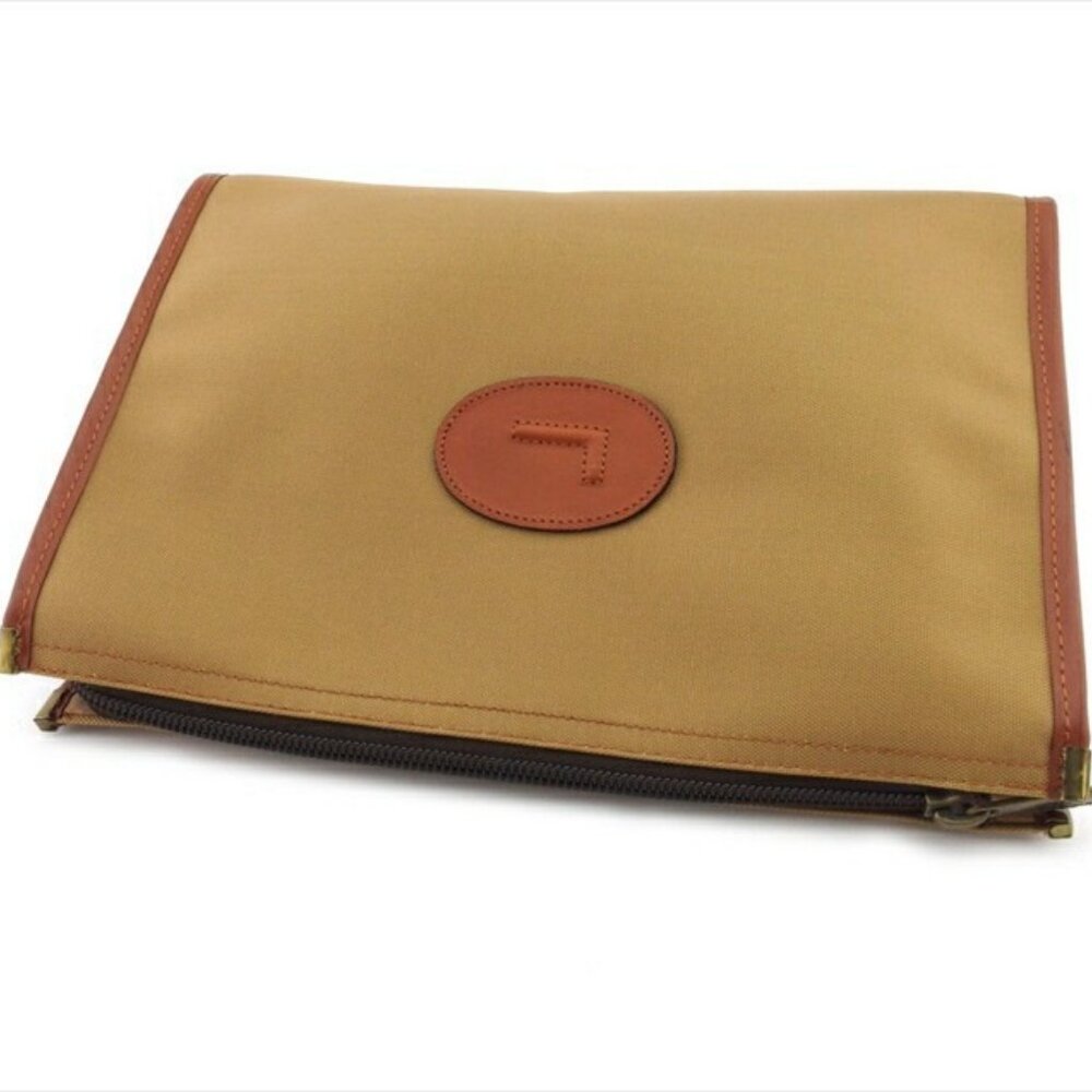 LANCEL Clutch bag Beige brown gold Women Authentic secondhand